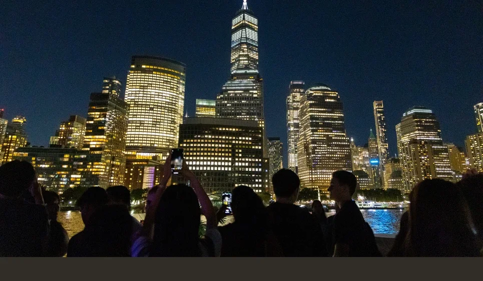 NYC skyline at night