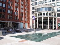 nyu stern's kmc and tisch buildings without students in front