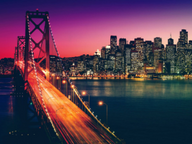 San Francisco skyline at sunset