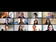 Undergraduate College students and administrators in a Zoom call