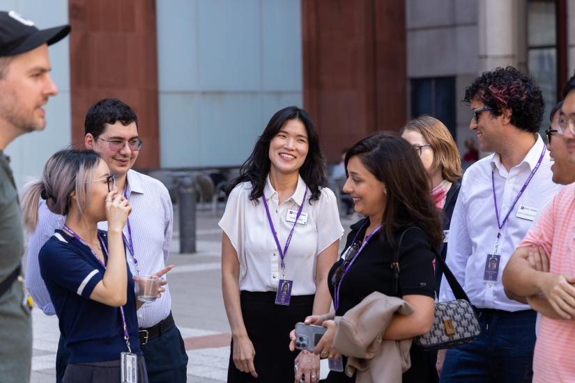 MSQM students on campus during the program’s residential immersion 