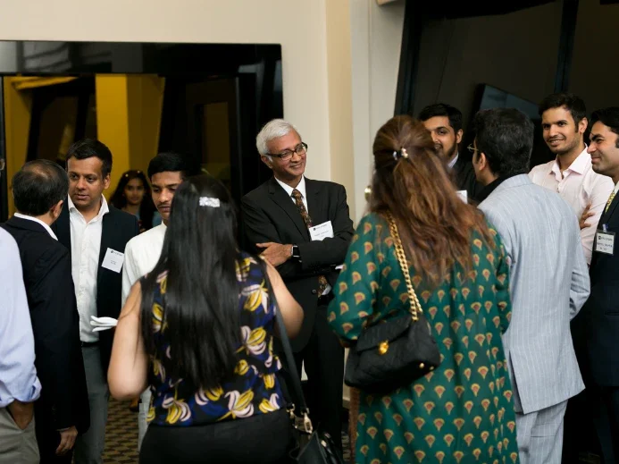 Dean Raghu Sundaram at the Dean’s Welcome Tour in Mumbai