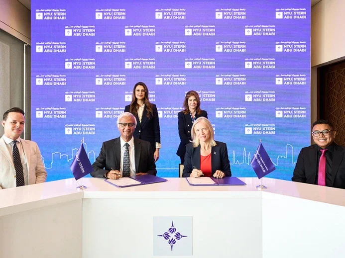 Dean Raghu Sundaram at the launch of Stern at NYU Abu Dhabi one-year Full-Time MBA Program