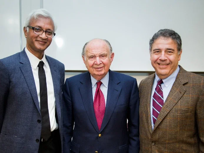 Dean Raghu Sundaram with Henry Kaufman