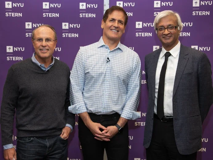 Dean Raghu Sundaram with Mark Cuban