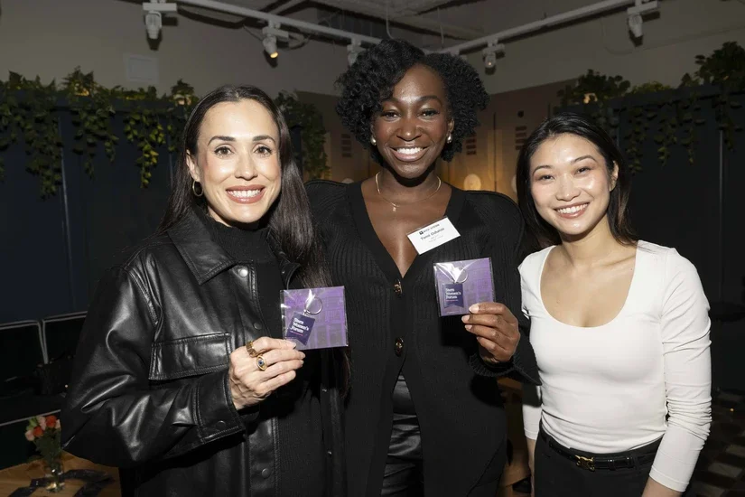 Stern alumnae socialize at the SWF launch event