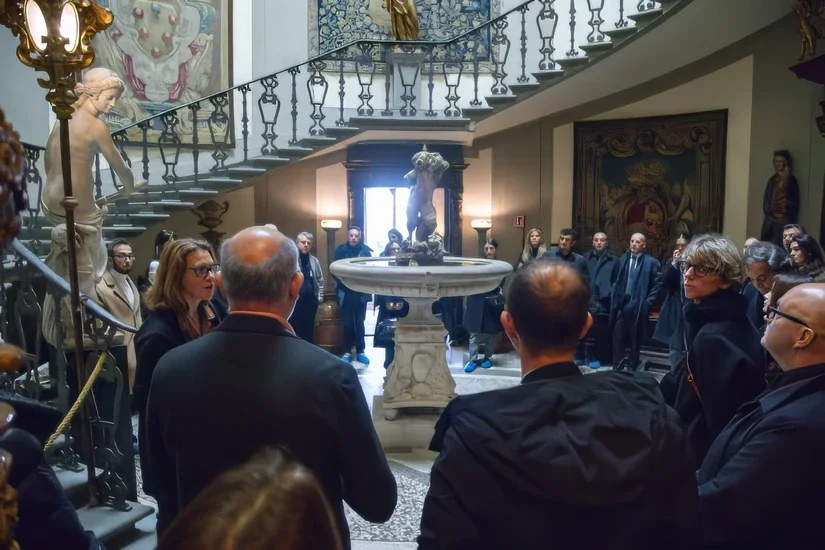 Conference participants enjoying a tour of Villa La Pietra, in Italy, where the inaugural conference “Unlocking New Value in the Luxury Sector” was held in January 2025