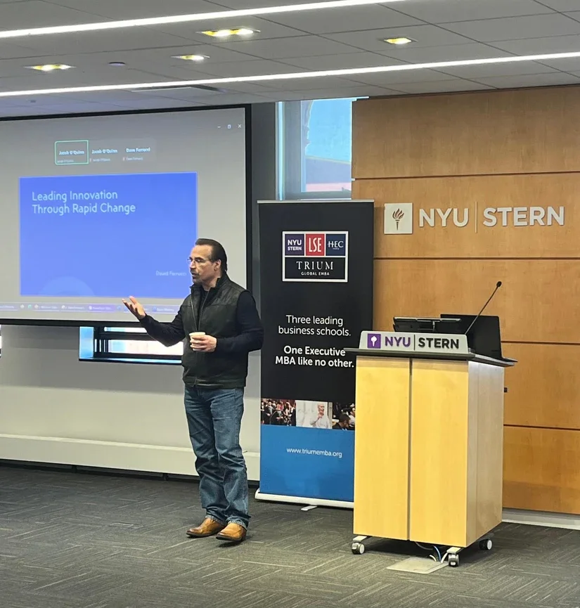 Elemental Cognition Founder & CEO David Ferrucci spoke to TRIUM Global Executive MBA students during the Program’s NYC module at Stern
