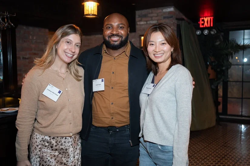 Stern alumni network during the post-event cocktail hour