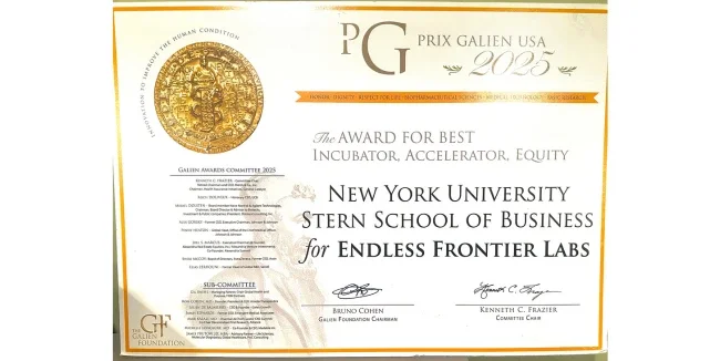 Prix Galien award certificate