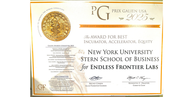Prix Galien award certificate
