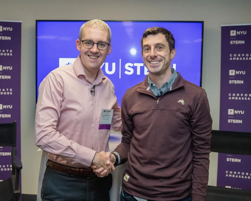 Professor Ilan Lobel and Jimmy Caputo