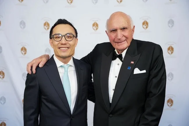 Ken Langone (right) and Tony Xu (left)