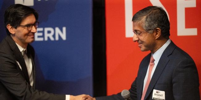 Professor Robert Falkner, TRIUM Academic Dean and LSE Academic Director (left) with NYU Stern Dean Bharat Anand (right)