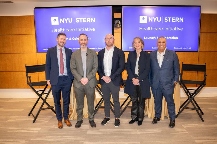 Speakers from left to right: Michael Dickstein, Jesse Horowitz, Nate Pettit, Charlotte Kremer, Ashish Contractor