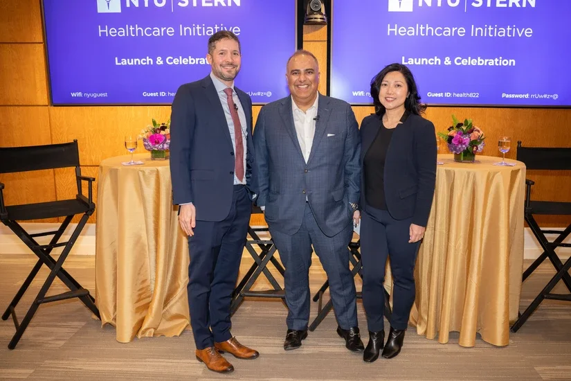 From left to right: Michael Dickstein, Ashish Contractor, Amy Contractor