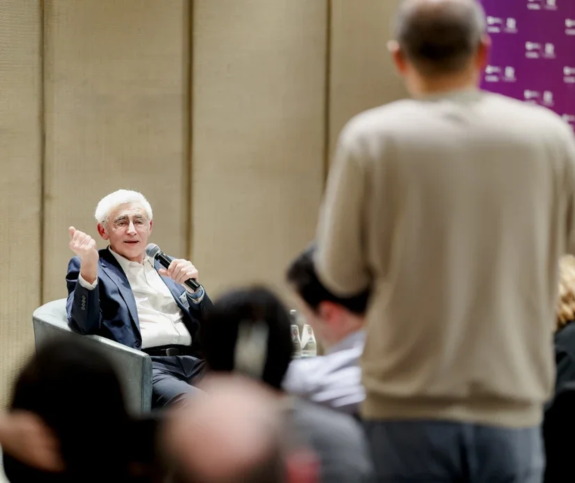 Professor Menachem Brenner giving a talk