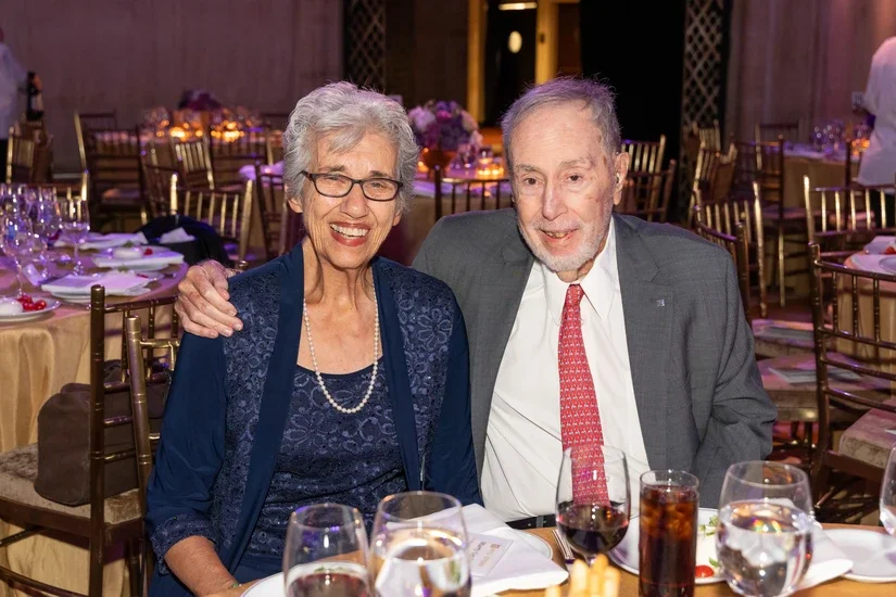 Marty Gruber (right), recipient of the Charles Waldo Haskins Award, and his wife, Ellie Gruber (left), before the Haskins Giving Society Awards Dinner