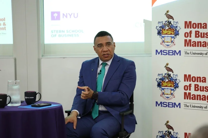 Dr. The Most Honorable Andrew Michael Holness ON, PC, MP, Prime Minister of Jamaica, at NYU Stern