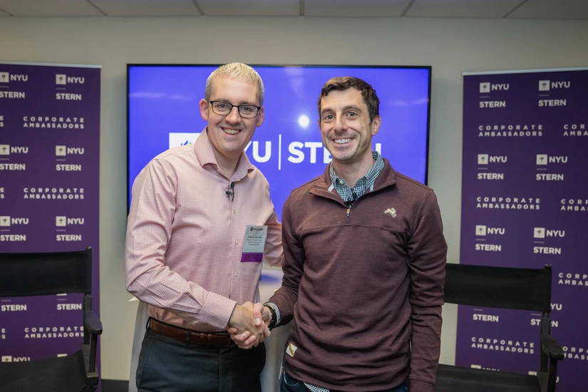 Professor Ilan Lobel with Jimmy Caputo of Datadog