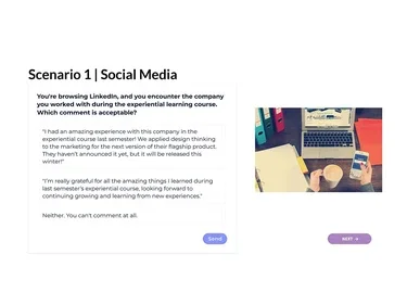A screenshot of the NDA Module