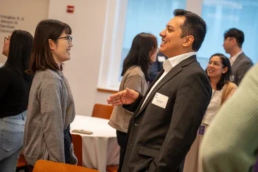 MSBA students discussing