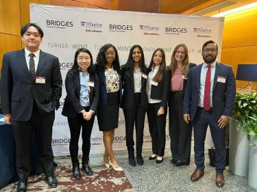Golub Capital CEO Lawrence Golub meets with NYU Abu Dhabi students from the NIIF program and who represented NYU at the Turner MBA Impact Investing Network & Training (MIINT) competition. NYU Abu Dhabi students were one of the winning teams.