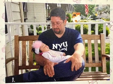 photo of Francisco with his daughter