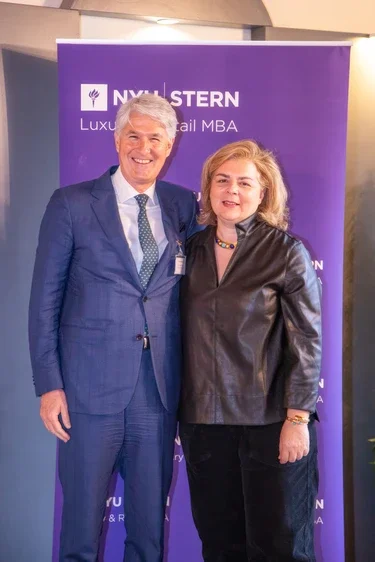 Conference speaker Flavio Sciuccati, Senior Partner, The European House, Ambrosetti Group, with Clinical Professor Thomaï Serdari  