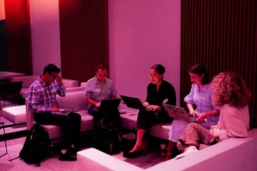 Students working together