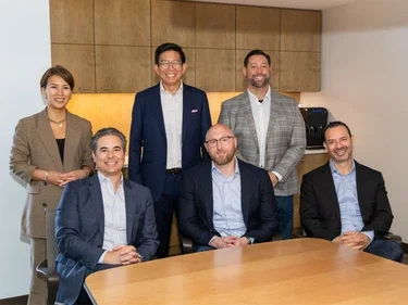 Day 1 executives with Vice Dean Nate Pettit