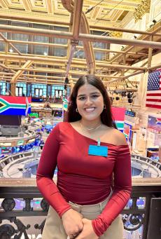 Neha at the XPRIZE/New York Stock Exchange Closing Bell event
